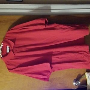Red Mens Polo Style Short Sleeve 4XL Shirt: 4/5A